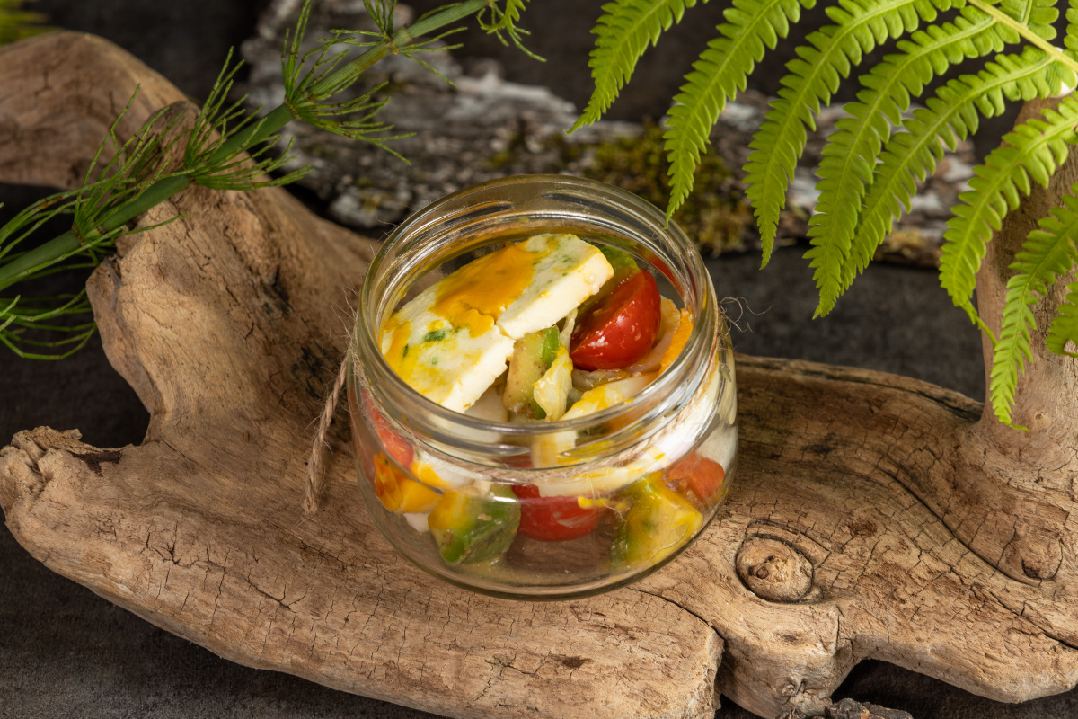 Изображение Мини Салат с кальмаром и манго