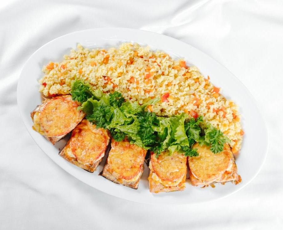 Изображение Филе форели с рисом и овощами